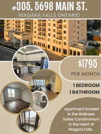 Luxury 1 BDRM Condo for Rent in Wellness Suites – Niagara Falls St. Catharines Ontario Preview
