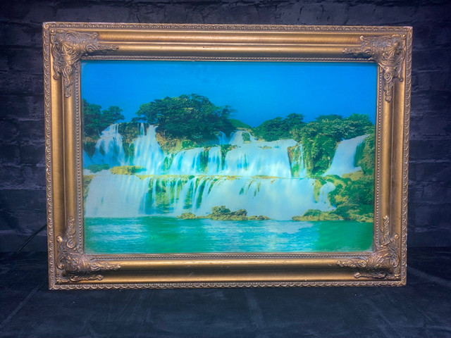 Vintage Framed Motion Waterfall Picture with Light and Sound in Arts & Collectibles in City of Toronto