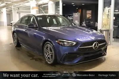 This Mercedes-Benz C-Class has a powerful Intercooled Turbo Gas/Electric I-4 2.0 L/122 engine poweri...