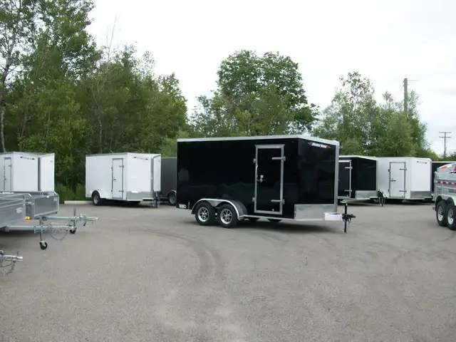 2025 Weberlane Aluminium 7' x 14' v-nose 2 essieux glissiere CON in Cargo & Utility Trailers in Laval / North Shore - Image 5