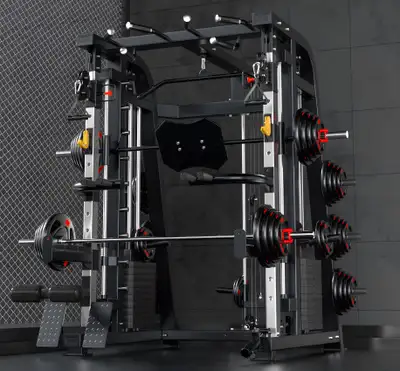 HEAVY DUTY SMITH MACHINE HOME GYM EXERCISE WEIGHT LIFTING 127554, View more