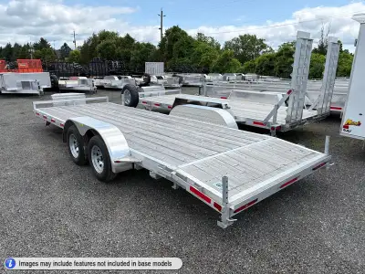 In Stock Clear-out! - Save $400 on this new 2026 Miska Silver Bullet Aluminum Car Hauler with Race P...