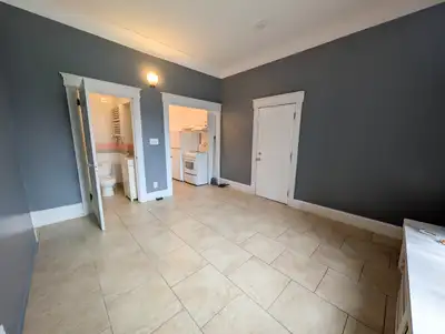 APARTMENT FOR RENT!! This cozy bachelor unit is located on the main floor and offers an open concept...