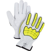 Impact & Cut Resistant Gloves Goatskin Palm, Driver Cuff