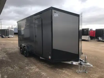 LEGACY SERIES ALL ALUMINUM FRAME 7' X 18' TANDEM AXLE CARGO W/ RAMP DOOR AND POLYCORE PANEL UPGRADE!...
