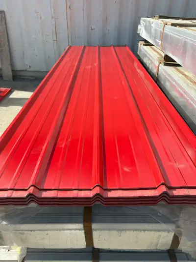 NEW 29 GA RED STEEL SIDING SHEET, View more