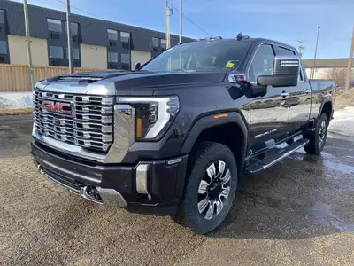 The 2025 GMC Sierra 3500HD Denali in a sleek gray finish and built with a robust 44 drivetrain is al...