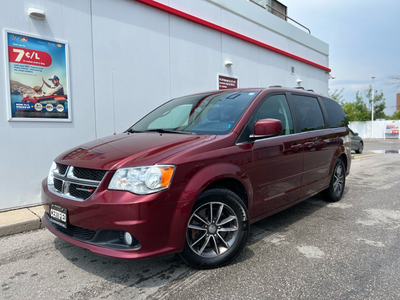 ❤️ 2017 DODGE GRAND CARAVAN SXT PREMIUM PLUS ❤️ Ruby Red Pearl • Black Leather • ONLY 91,000 KM • De...