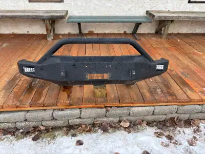 Bulletproof front bumper from 2020 Silverado 3500HD in new condition c/w sensors and lights