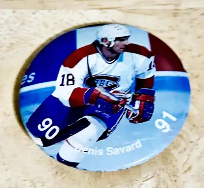 1990-91 Denis Savard Montreal Canadiens Collectors 1.5” Pinback, View more