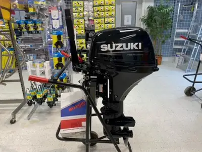 Suzuki DF20AEL Long Shaft, Electric Start, Tiller Engine Includes Free 12L Fuel Tank, Fuel Line, Fre...
