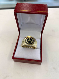 NEW! 10K Gold Mens Mercedes Logo Ring