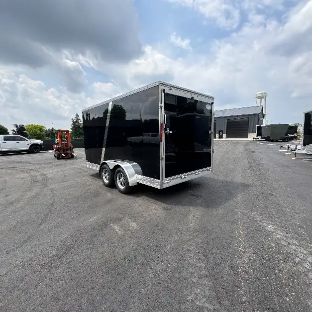 Aluminum 7x14+Vee 7FT INT Height Enclosed cargo Trailer in Cargo & Utility Trailers in Brantford - Image 4