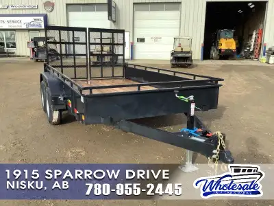 12' TANDEM AXLE UTILITY TRAILER LOCATED IN NISKU,AB SIZE: 82in. X 145'in. WEIGHT: 1,934 lbs PAYLOAD:...
