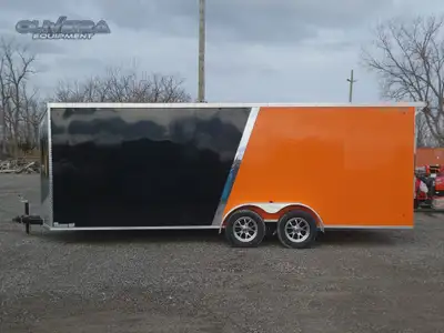 WEBERLANE W720ECTW ENCLOSED TRAILER 7 ft x 20 ft trailer + V-Nose 72in interior + 6in additional hei...