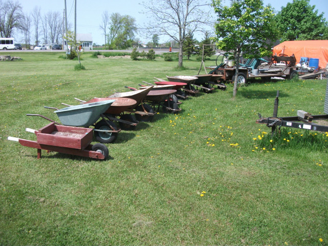 Ten Wheelbarrows at Porkie's Antique Emporium in Outdoor Tools & Storage in Belleville