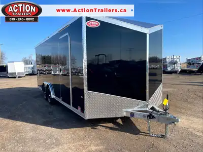 LEGACY LITE 8.5' x 20' ALL-ALUMINUM CAR HAULER WITH REAR RAMP DOOR, ALUMINUM WHEELS, SPOILER AND MOR...