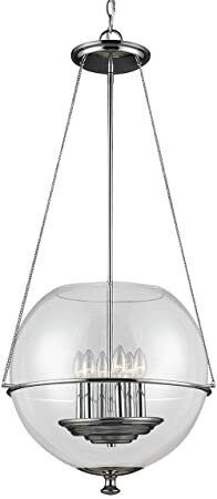 Sea Gull 6511906-05 Havenwood 6 Light 21 inch Chrome Pendant Cei