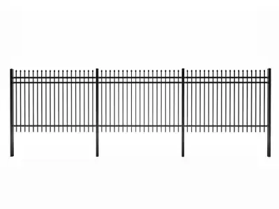 NEW 6FT FENCE PANEL BLACK METAL DECORATIVE 3532441, View more