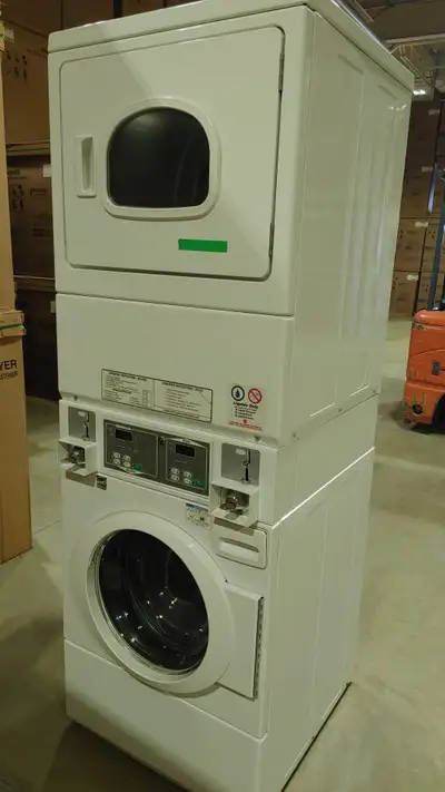 Coin Operated. Stacked Washer and Dryer. Commercial Grade., View more