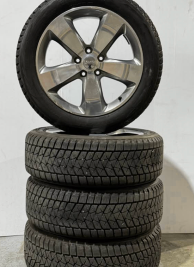 Jeep Grand Cherokee 5x127 Original 20 inch wheels with TPMS sensors and new 265 50 20 Bridgestone Bl...