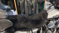 Black sheep skin for motorcycle seats