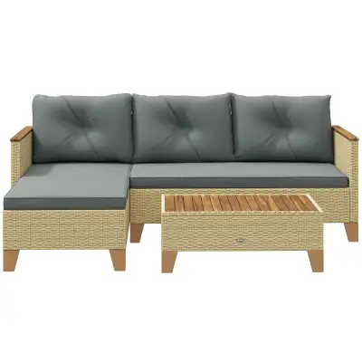 3 Piece Patio Furniture Set, L-Shaped Outdoor Furniture Conversa, View more