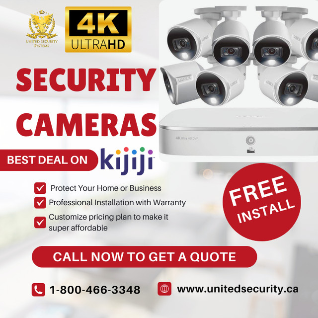 4K security cameras for your home or business- Best Deal in Security Systems in City of Toronto