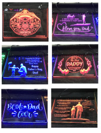 DAD/FATHER/FATHERS DAY/ - LED SIGNS (LOOK AT ALL PICS)