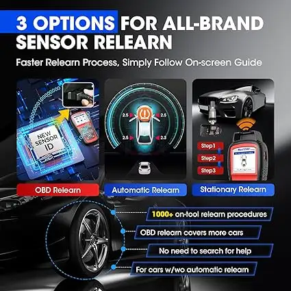Autel TS508K  Newest TPMS Relearn Tool with 8 pcs 1-Sensors free62863275729923123
