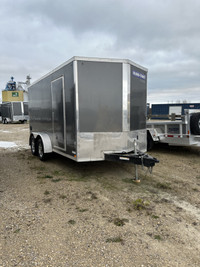 Used, 2023, 7×14 TA Charcoal Enclosed Trailer by SureTrac