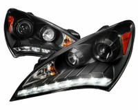 2010 - 12 Hyundai Genesis Coupe SMD LED DRL Projector Headlights