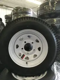 TRAILER TIRES MOUNTED ON STEEL RIMS