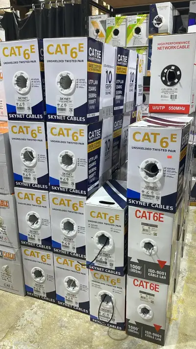 CAT6 FT4 1000FT CABLE WHITE COLOR This Skynet Cables bulk CAT6 cable comprises 4 pairs of 23AWG soli...