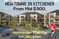 Towns in Kitchener from Mid $500,