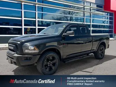 Clean CarFax, One Owner - Diamond Black Crystal Pearl 2022 Ram 1500 Classic Warlock 4X4, 8-Speed Aut...