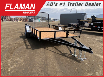 2024 OASIS 12' UTILITY TRAILER 77in. Wide x 12' Length Axle: (1) 3500lb Idler Spring Axle Tires: ST2...
