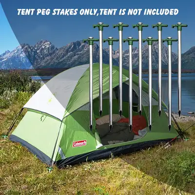 10 Pack Pop Up Tent Canopy Stake Kit – Heavy-Duty Anchors S1129, View more