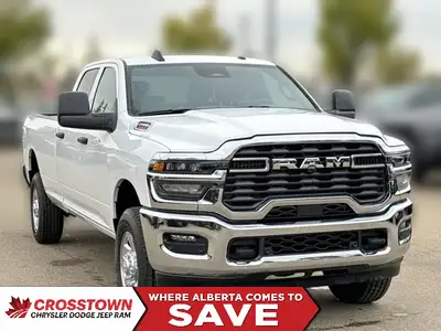 This 2025 RAM 2500 TRADESMAN CREW CAB 4X4 has the following options Hd Vinyl 40/20/40 Split Bench Se...