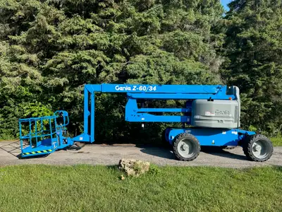 Genie Z-60/34 - 60 ft platform height diesel articulating boom lift Genie JLG 600aj Skyjack SJ63aj Z...