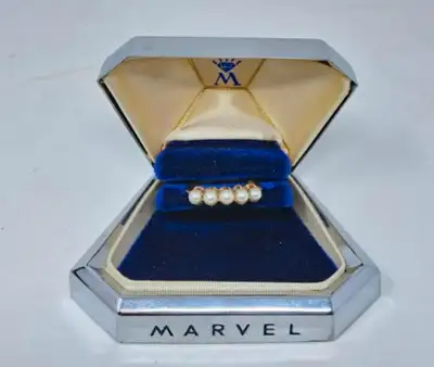 14KT pearl ring. Size 7.25, View more