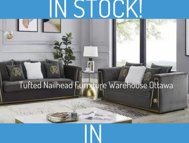 Highend Living Room 3Pc Set Royal Blue & Gold  Starting at $949 in Multi-item in Ottawa