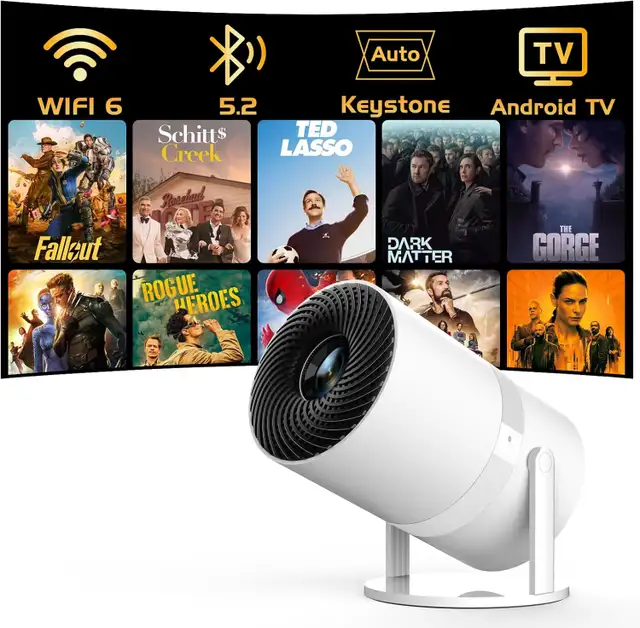 GKLPO Mini Projector with WiFi 6 and Bluetooth, Portable Outdoor in General Electronics in Markham / York Region - Image 7