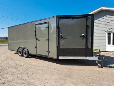 2026 Model All-Aluminum 8.5x22 Discovery - Nitro - Car Hauler/Snowmobile Trailer! Black-out Package...