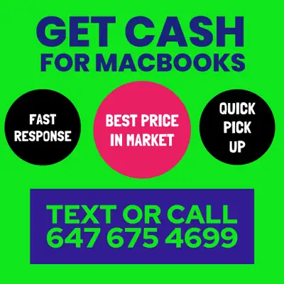 We pay cash for Brand new Macbook pro, macbook air, View more