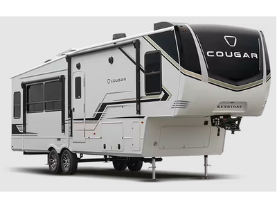 Keystone Cougar fifth wheel 290RLS highlights: Kitchen Island Pull-Out Trash Can Booth Dinette Hutch...