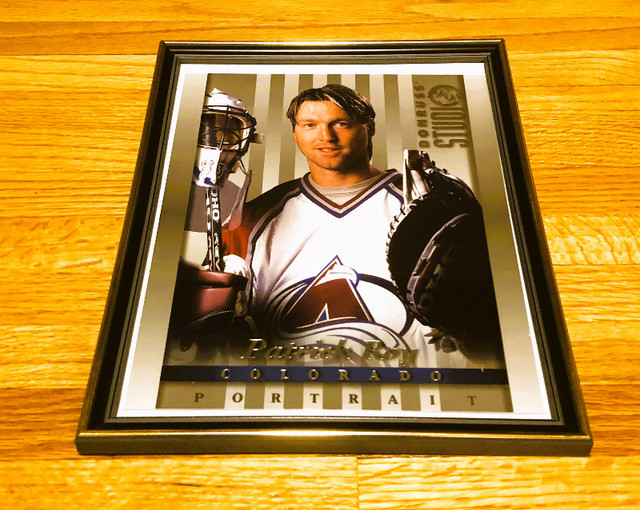 1997 Patrick Roy Colorado Avalanche Donruss Card Framed Portrait in Arts & Collectibles in Calgary