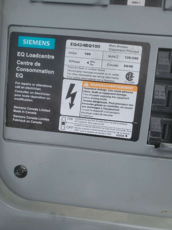 100 Amp Breaker Panel in Electrical in Edmonton - Image 3