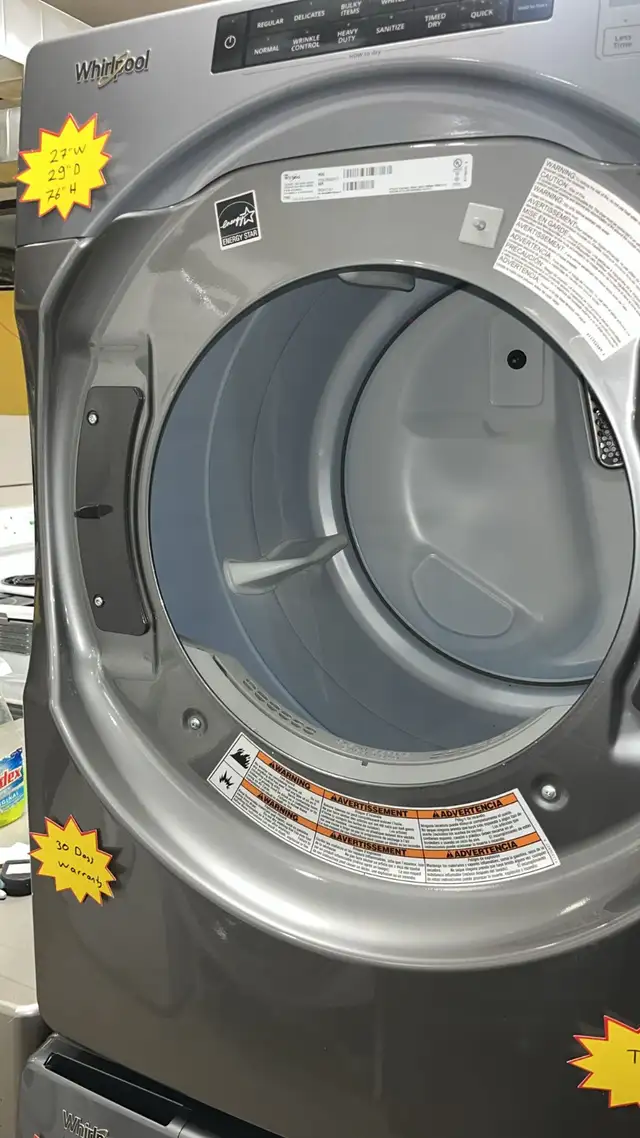 Whirpool 27” Stackable Washer Fully Tested  30-Day Warranty in Washers & Dryers in Kitchener / Waterloo - Image 7