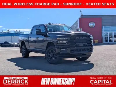 This pre-owned 2026 Ram 2500 Laramie Crew Cab Night Edition combines heavy-duty capability with prem...